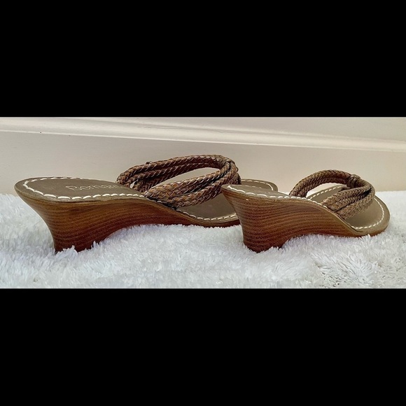 NEW Bernardo Sandals 12 Medium Leather Double Braid BRONZE & PEWTER Chic Luxury - Picture 6 of 15